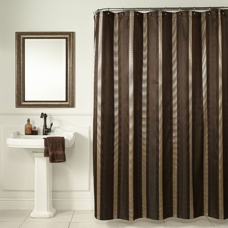 shower curtain patterned brown