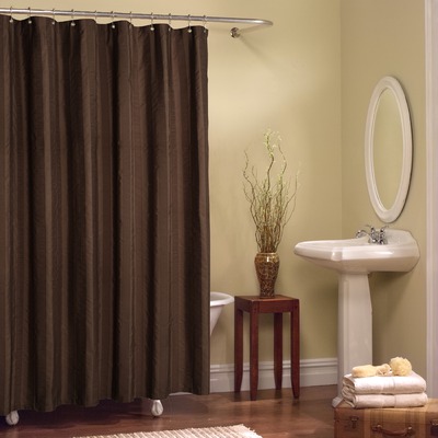 shower curtain solid brown
