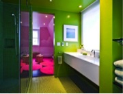 Colorful bathrooms